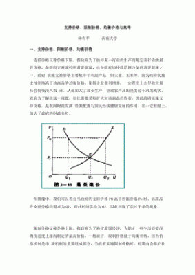 什么是价格上限管制（价格上限是支持价格还是限制价格）