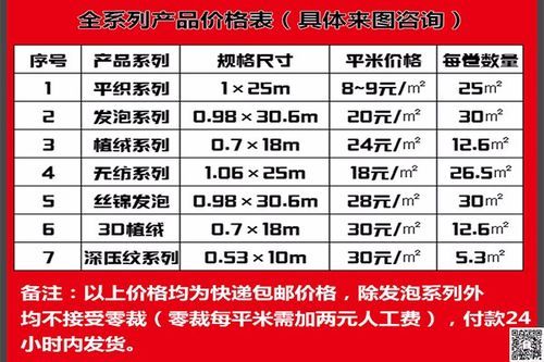 墙基布的价格（墙基布的价格怎么算）